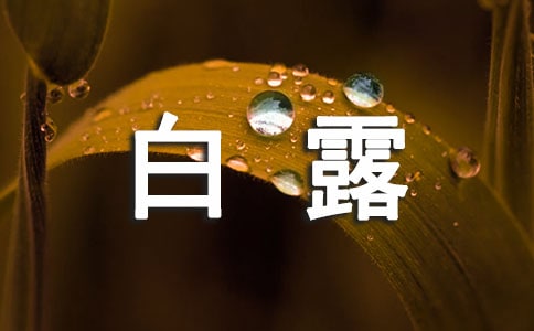 白露節(jié)氣經(jīng)典句子語錄