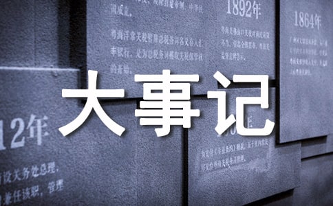 關(guān)于大事記格式和大事記模板