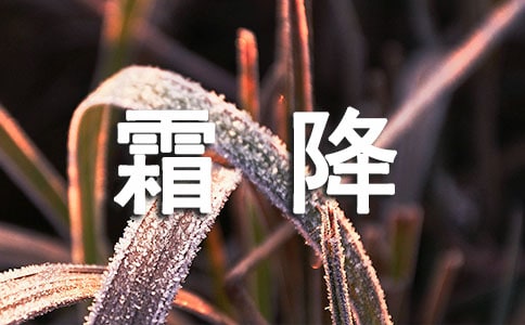 霜降經(jīng)典句子